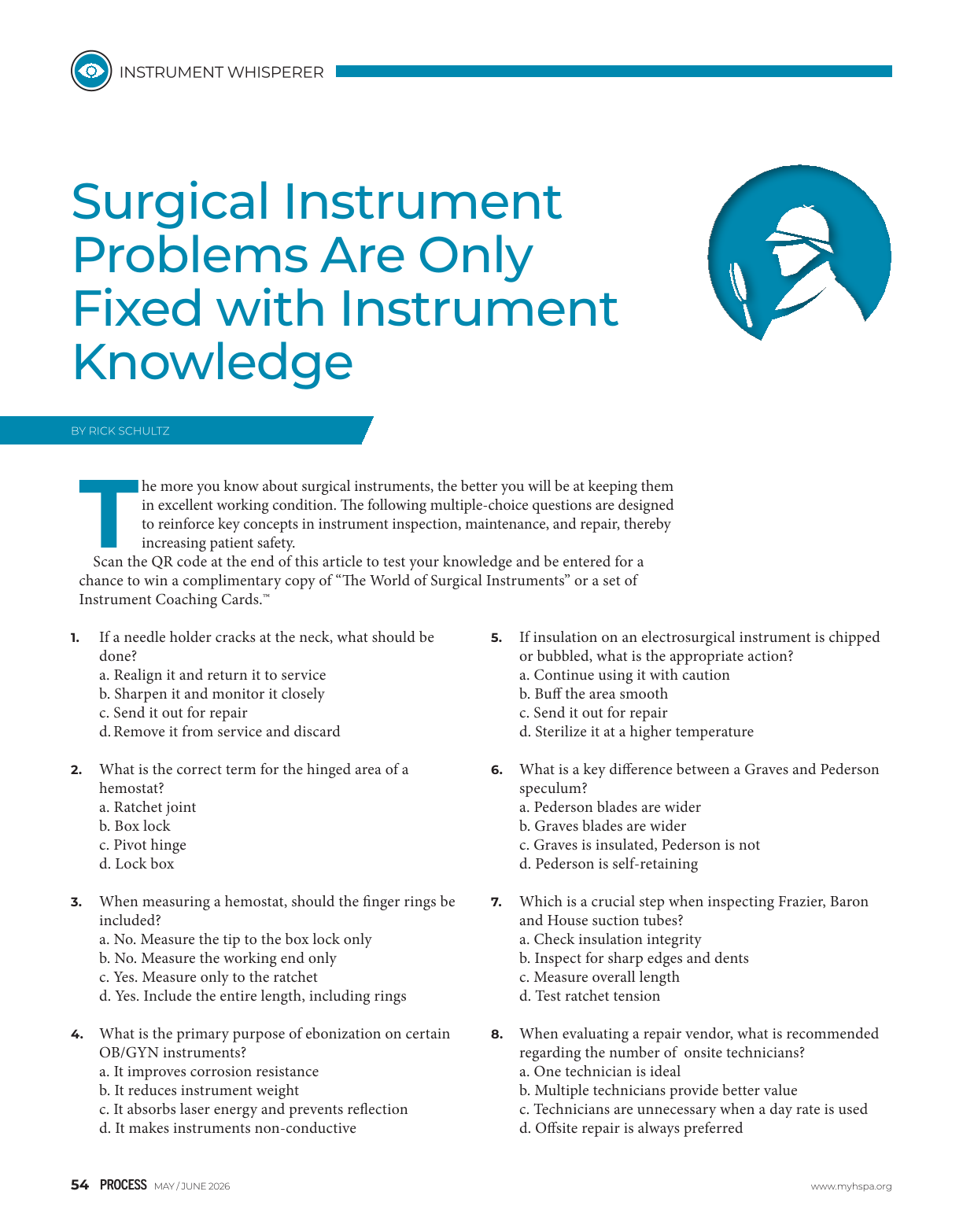 Surgical Instrument Problems Are Only Fixed with Instrument Knowledge, page 1